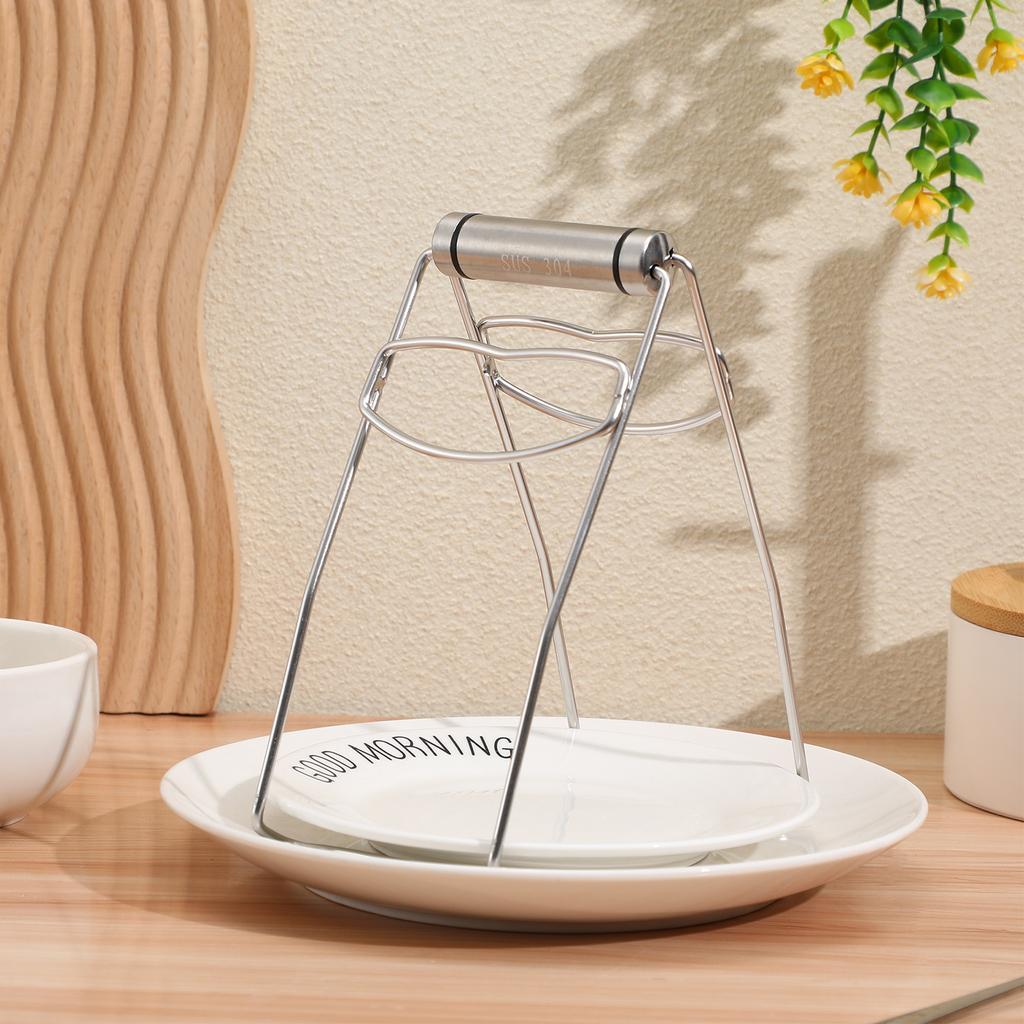 304 Stainless Steel Hot Dish Plate Bowl Clip Pots Gripper Kitchen Anti Hot Steaming Clip Convenient Tool for Safe of Hot