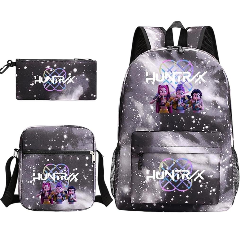 Girls Backpack College Style Large Capacity Lightweight Travel Backpack  Bag Three-Piece Set