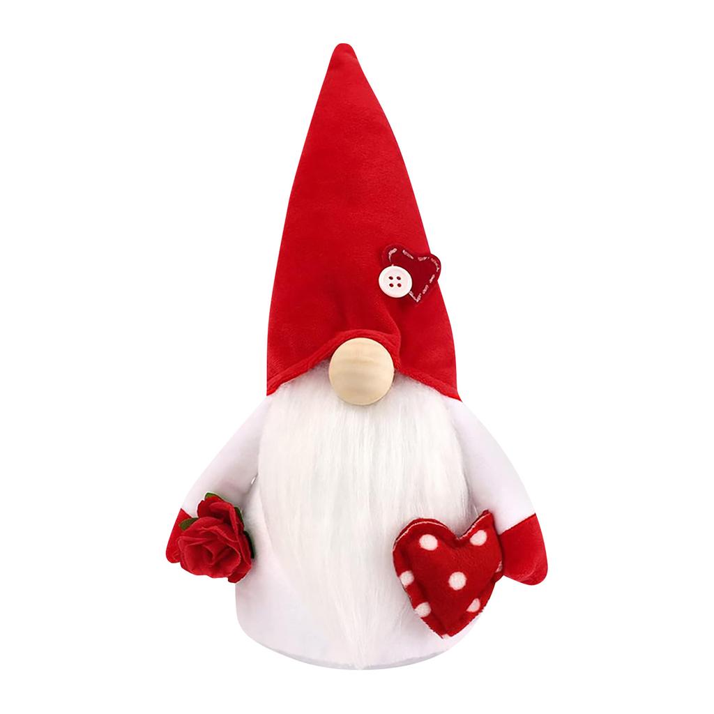 Украшения ко Дню святого Валентина Настольные украшения Вязаный безликий гном Гном Декор