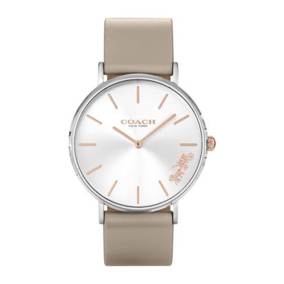 Часы PERRY Silver Dial Stainless Steel Quartz 36MM 14503119 бежевые [Coach] женские [Товар]