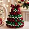 DIY Crochet Christmas Tree Kit Material Package Handmade Festive Crochet Tree Crafts Gift for Beginners Xmas Party Crochet Decor