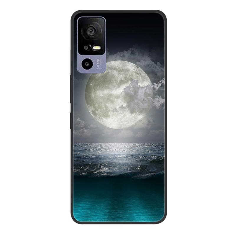 For TCL 40R 5G T771A Case Painted Soft Black Silicone Bumper Phone Cover for TCL 40 R 5G 6.6" Case TCL40R 40R Etui Coque Fundas