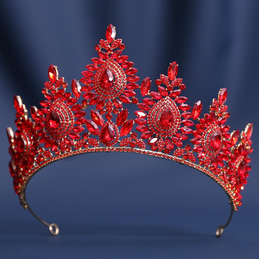 2026 Европейский и Американский Конкурс Красоты Свадебная Корона Головной Убор, Сплав Кристалл Свадебная Повязка на Голову Повязка на Голову Головной Убор Корона