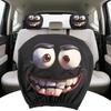 Смешные чехлы на подголовники Хэллоуин 1 пара Дышащие эластичные чехлы-защиты на подголовники автомобиля для украшения авто