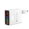 Многопортовое USB-зарядное устройство 45 Вт с цифровым дисплеем - 3,1 А, штекер EU/US/UK