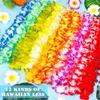 5/10Pcs Leis for Luau Hawaiian Color Decoration Silk Flower Leis Summer Beach Pool Bulk Hula Dance Party Artificial Flower Decor