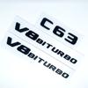 3D ABS Хром Логотип C63 Значок V8 BITURBO Наклейка Звезда на Заднюю Часть Автомобиля Эмблема AMG на Багажник Для Mercedes Benz C63 AMG W205 C205 Аксессуары