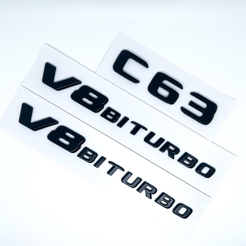 Car Tuning For Mercedes Benz AMG C Class W204 W205 C63 C63S Letter Logo 3D ABS Sticker Car Rear Trunk Emblem Nameplate Decals ZA1