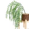 Искусственное пластиковое растение, цветок, зеленый настенный лист, декор для дома и офиса