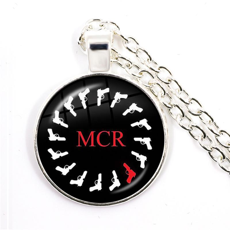 Панк Ожерелья Рок-группа My Chemical Romance Круглый Стеклянный Купол Кабошон Ожерелье Модные Фанаты Звеньевая Цепь Украшения