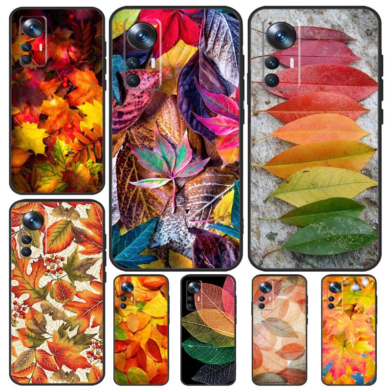 Colorful Leaves Case For Xiaomi 13T Pro 12T 11T 12 14 13 Lite 12X POCO F5 X3 X5 Pro X4 F4 M5 M5s F3 Cover