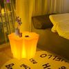Tree-Stump Shaped Garde Table , 70*68*46cm, PE Plastic Garden Decorative Table, Waterproof Round Table