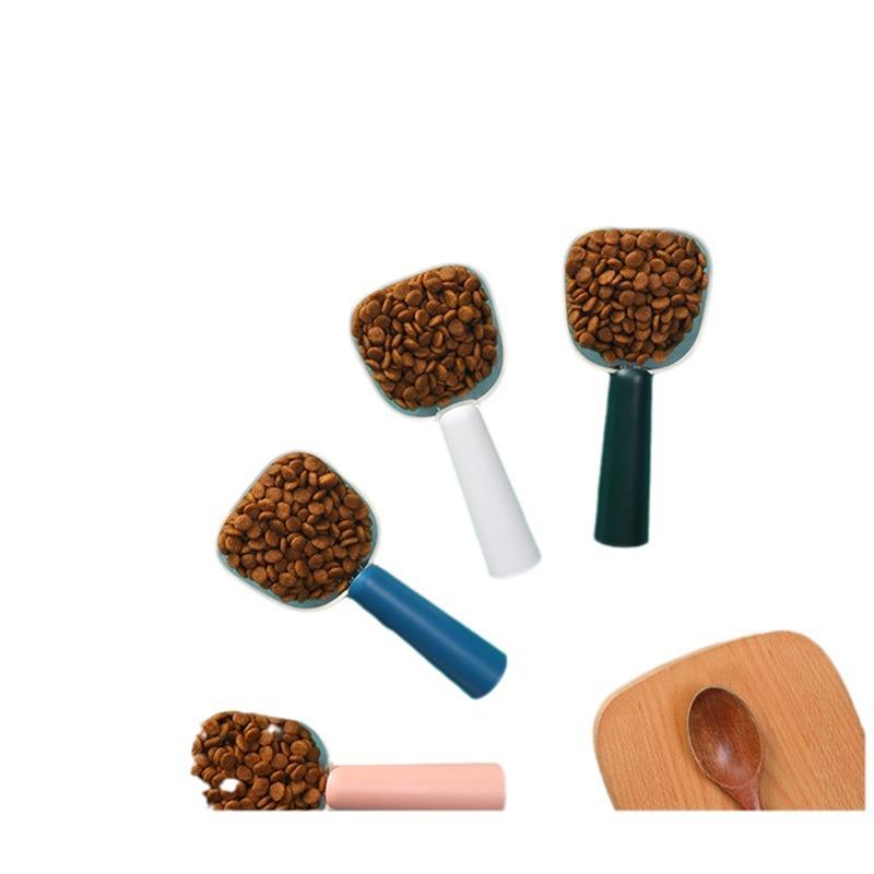 Transparent Pet Food Spoon with Scale Measurement, Cat and Dog Pet Food Scooping Spoon, Cat and Dog Food Spoon