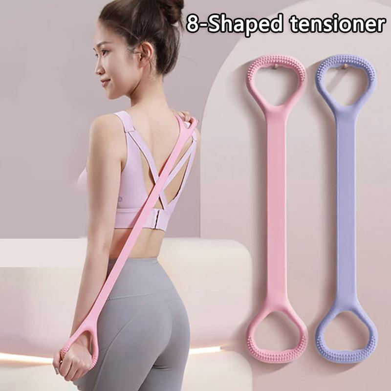 Йога Фитнес Эластичная веревка Силиконовая лента сопротивления для рук Спина Плечи Упражнение Тренажерный зал Спортивные ремни Тренажерный зал