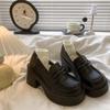 Модные туфли Мэри Джейн в японском стиле для девочек, осень 2024 г., новые женские туфли-лодочки на толстом каблуке и платформе, ретро-туфли с круглым носком для колледжа