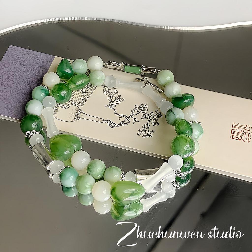 Retro Chinese Resin Beads: DIY Handmade Bracelet & Necklace Kit Inspired by The Wizard of Oz