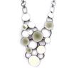 [G8347] - Ivory Gray 'Harlequin' Designer Necklace
