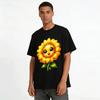 Cute Cartoon Sunflower Print Casual T-Shirt Pure cotton T-shirt