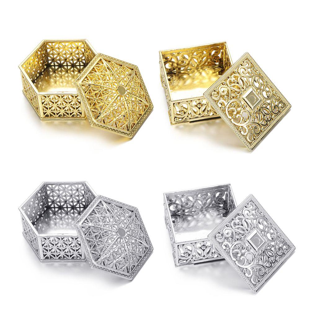 Vintage Souvenir Wedding Candy Box Plastic Transparent Trinket Organizer Jewelry Storage