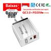 Быстрое дорожное зарядное устройство EU/UK/AU QC3.0+PD с несколькими напряжениями и портом USB