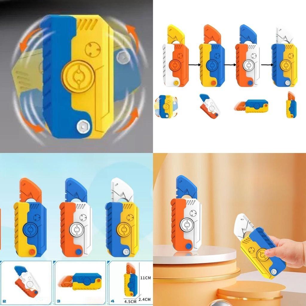 Мини Гироскоп Гравитации Вращающаяся Морковь Модель Складной Лопаты Палец Морковь Нож Подвеска Тикток Игрушка для Снятия Стресса Пластиковый Материал