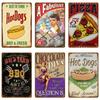 Металлические знаки Wonder Bread Ручная выпечка Винтажный плакат Декор кухни Кафе Бар Магазин Декоративная тарелка Еда Повар Настенная наклейка YI-154
