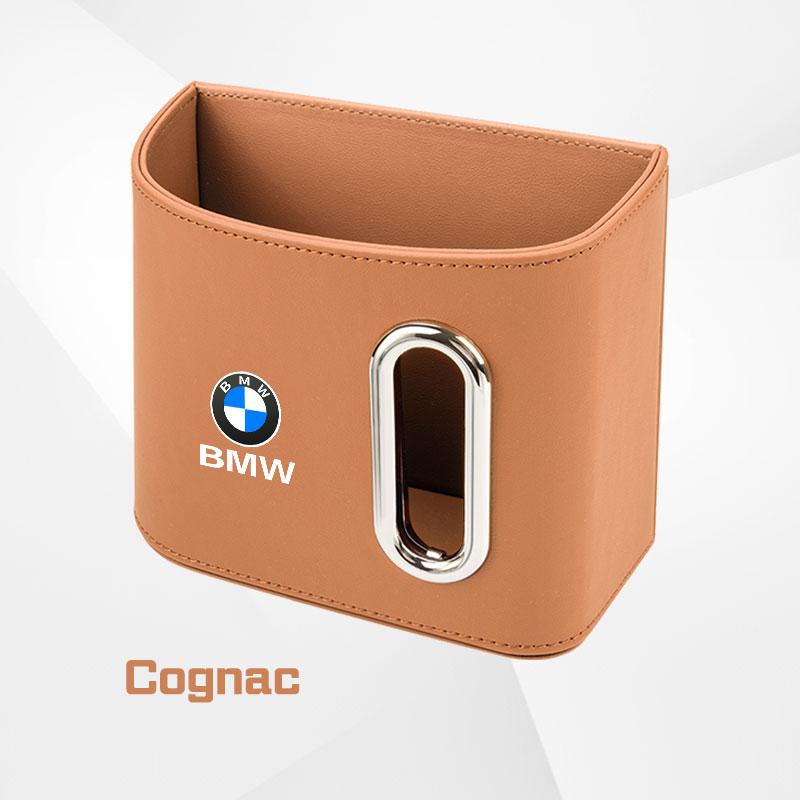 AAAOS1 Leather Car Door Storage Box For BMW X1X3X4 X5 X6 X7 1 3 5 7 Series E70 E87 F40 F48 G20 G30 Tissue Holder Backrest Organizer Bag