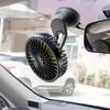 Мини-автомобильный вентилятор ABS, черный, автоматический вентилятор с одной головкой, USB, универсальный автомобильный вентилятор с присоской для спинки сиденья автомобиля, охлаждающий вентилятор на 360 градусов