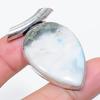 Natural Larimar Gemstone Handmade 925 Sterling Silver Jewelry Pendant 1.81" C7r95