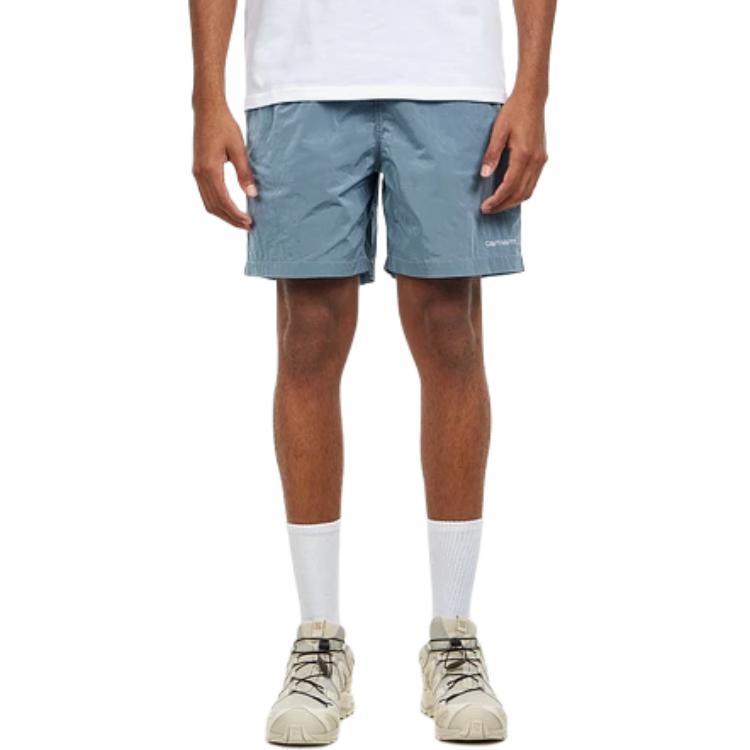 Carhartt WIP Однотонные плавательные шорты с буквой для мужчин Купальники Глиняно-синий I034570-2SF-XX