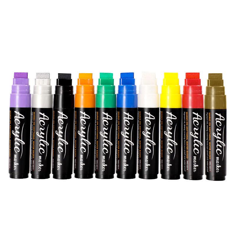 15mm Thick Acrylic Marker Pen for Anime Graffiti, Stackable Colors, Waterproof, Quick-Drying, Fade-Resistant