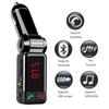 Bluetooth FM Transmitter Kit, In-Car Car FM Transmitter with Handfree Calling Music Control and Dual USB Charging Port
