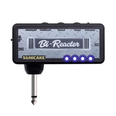 SONICAKE Мини-усилитель для гитары с наушниками, встроенными эффектами Distortion и Delay, USB-зарядка, Bi-Reactor