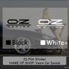 Наклейка OZ RACING с черно-белым логотипом 1 шт., Минималистичная прозрачная водостойкая прочная гоночная виниловая наклейка