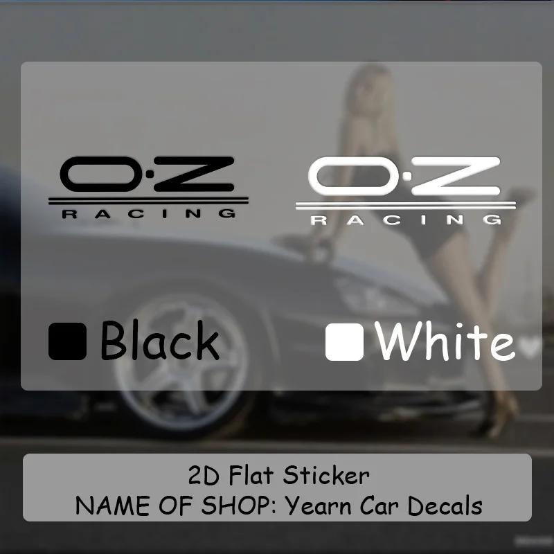 Наклейка OZ RACING с черно-белым логотипом 1 шт., Минималистичная прозрачная водостойкая прочная гоночная виниловая наклейка