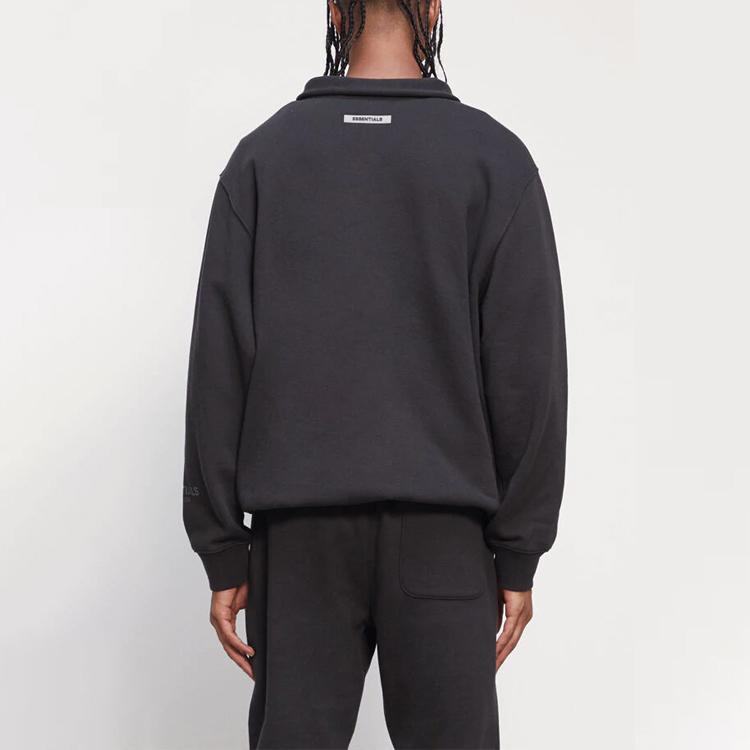 Fear of God Essentials Fleece Half-Zip Pullover FW20 Unisex Sweatshirt Black 0192250500211001