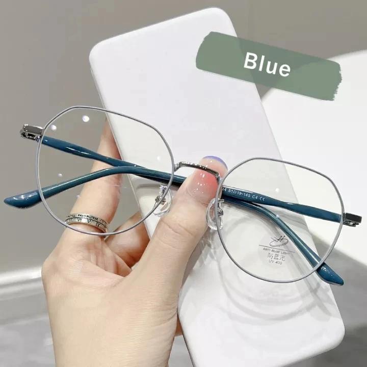 Модные круглые очки для близорукости для девочек, женские очки для близорукости, мужские металлические очки в маленькой оправе с защитой от синего света, компьютерные очки от 0 до -400