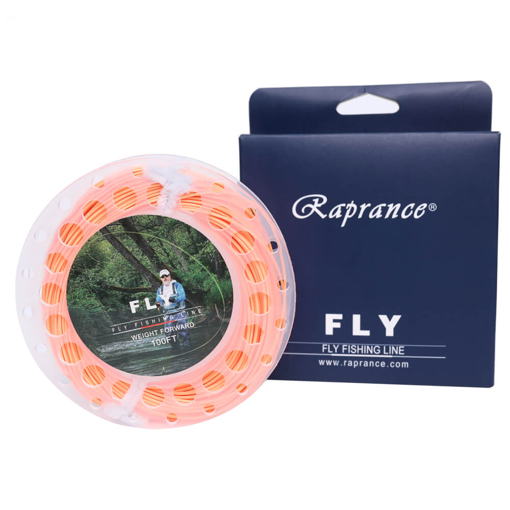 Raprance Floating Fly Fishing Line with 2 Welded Loops, Weight Forward Floating Fly Line, 100FT(3F,4F,5F,6F,7F,8F)