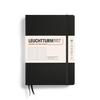 Leuchtturm A5 Dotted Officially Imported Notebook, Grid, Black, 329398,
