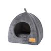 MeowMate Cat Bed Tent Type with Cushion Gray Dome Shape 2WAY Cat House Hideout Cute