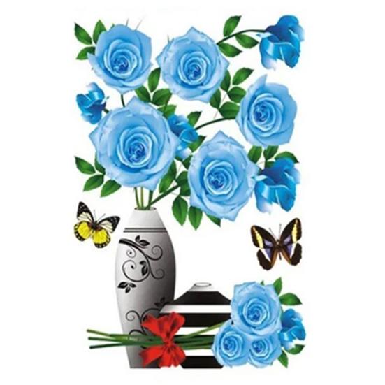 Креативная наклейка на стену, реалистичная водонепроницаемая яркая самоклеящаяся ваза для цветов