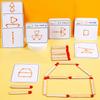 Монтессори спички головоломки игра деревянные игрушки DIY математика геометрия настольная игра мышление спички логика обучение развивающие игрушки для детей