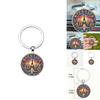 Paris Sunset View Keyring With Glass Alloy Pendant For Gift And Collectors Use