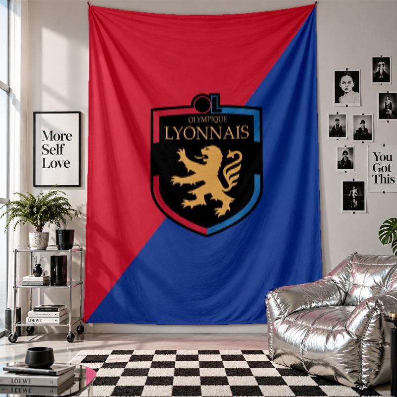 Lyon FC Wall Tapestry Home Decor Wall Hanging Cloth for Bedroom Living Room Background