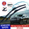 For Jeep Compass MK2 MP/552  2016-2020 Car Windshield Wiper U-type Soft Rubber Frameless Bracketless Car Wipers 24"+18"