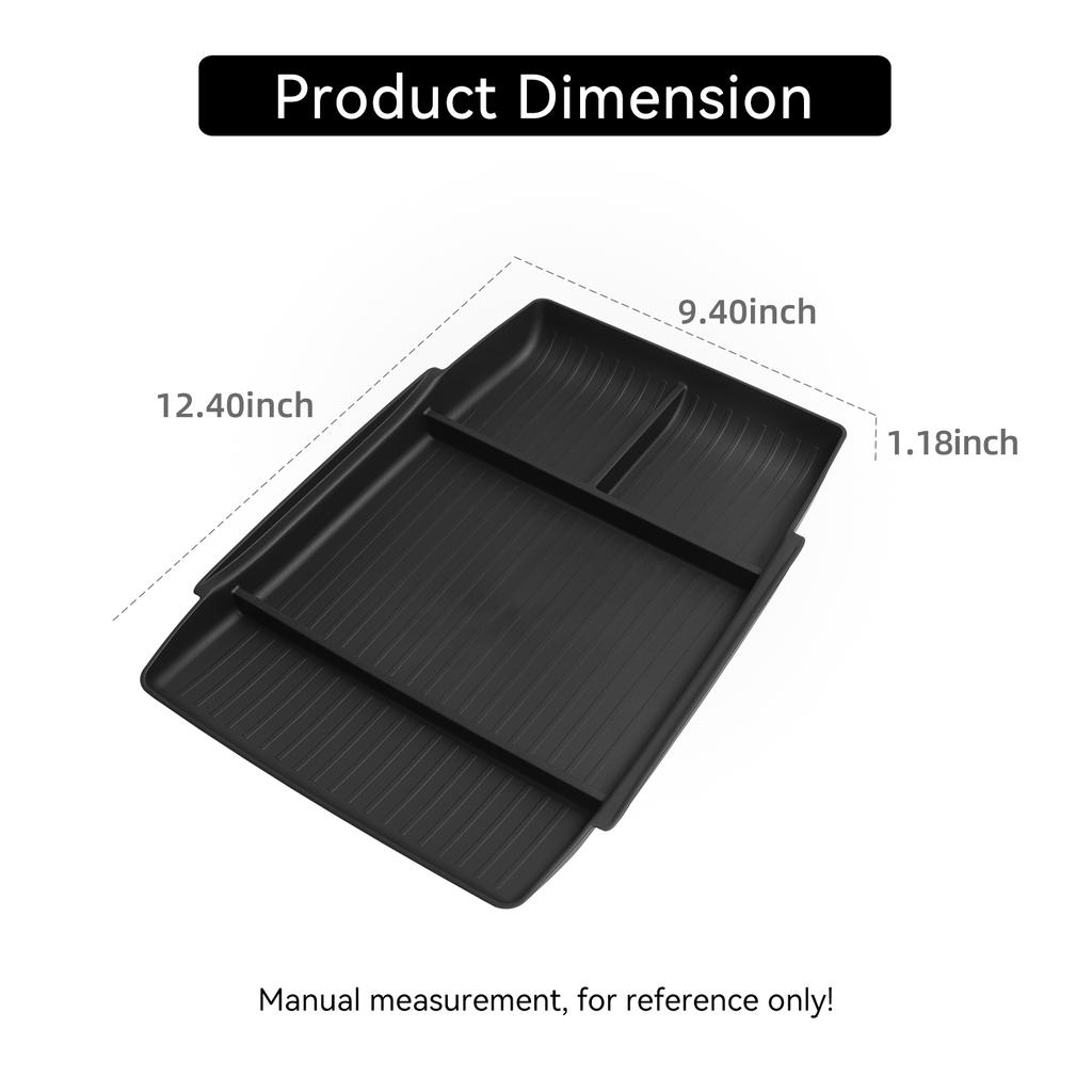 for Xpeng P7+ 2025-2026 Center Control Lower Storage Box TPE Tray Organizer Tidying Car Interior Accessories Black