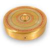 Pure Brass Spice Box | 8 INCH Round | BIDRI Work | Box Includes 7 Containers and 1 Spoon