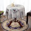 Высококачественная круглая скатерть с цветком для гостиной, столовой, домашняя ткань, свежая роскошная ретро-скатерть с кистями, обеденный стол, скатерть в американском стиле