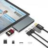 Surface Pro 4 выделенный USB-концентратор HDMI-порт кард-ридер USB высокоскоростная передача данных Multi 6 в 1 алюминиевый USB-адаптер-преобразователь док-станция 6/Pro