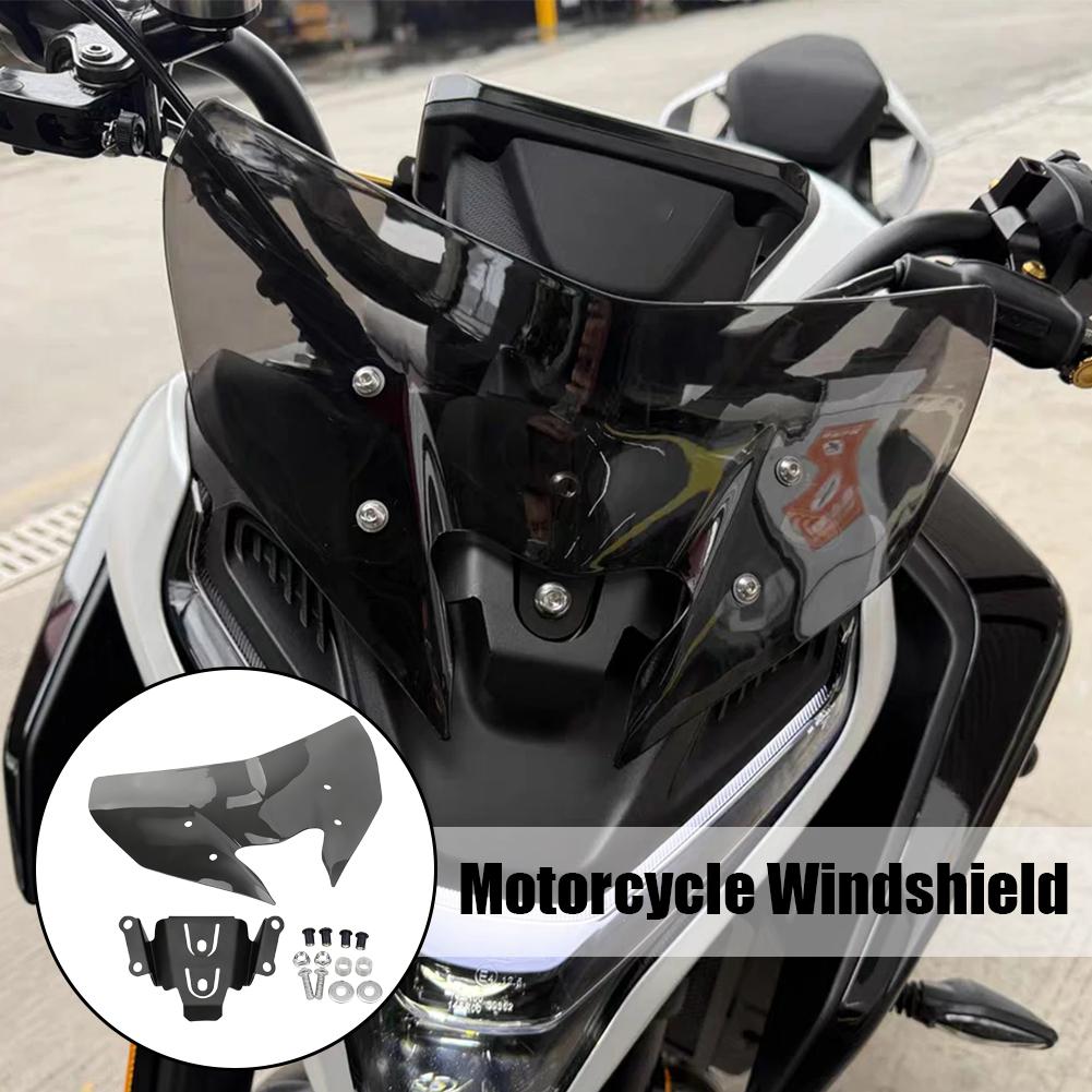 Ветровое стекло с креплением для CFMOTO 675NK 2026 Ветровик Дефлектор ветра Обтекатель Козырек Аксессуары для мотоцикла Переднее стекло